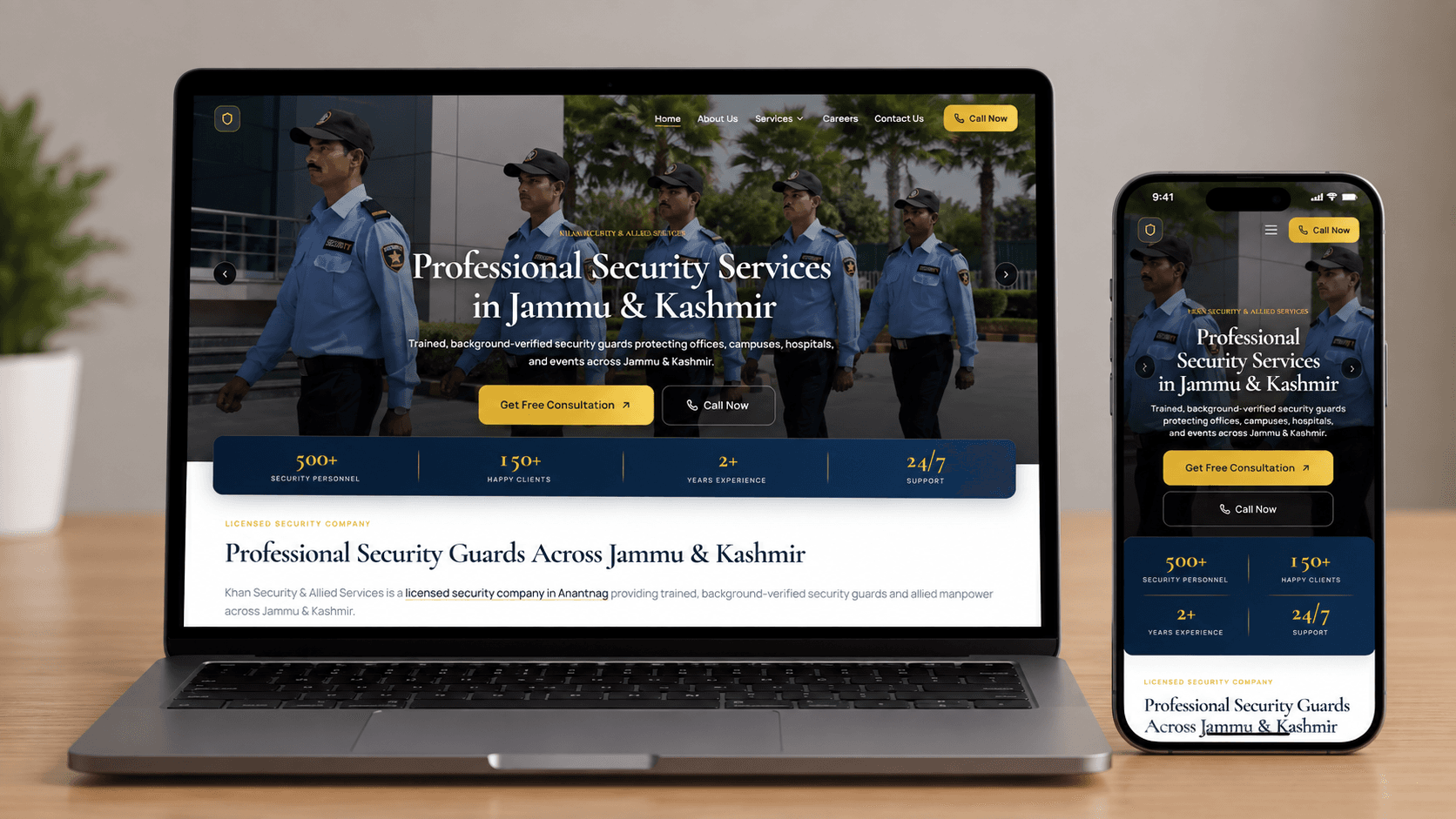 Khan Security - Security Services Website